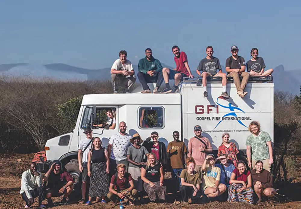Zu den Aufgaben von Melina und Amiel gehört auch die Betreuung der internationalen Einsatzteams von Youth with a Mission. Hier eine Gruppe aus den USA.