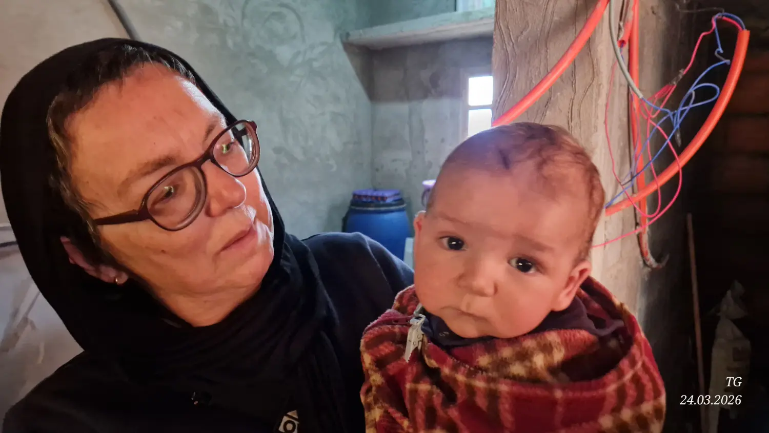 Helga Gengenbach mit Rababs jüngstem Kind